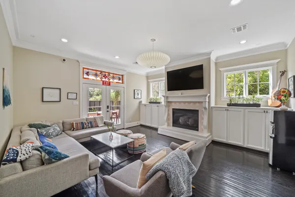 A cozy living room where clients gather and relax